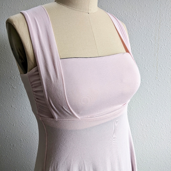 Lululemon Reversible Pink/Gray Adjustable Jersey Midi Dress - Picture 2 of 16